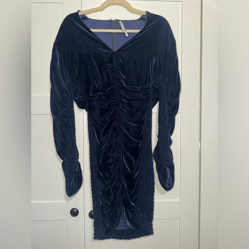 STELLA MCCARTNEY Elegant Navy Velvet Dress SIZE 44